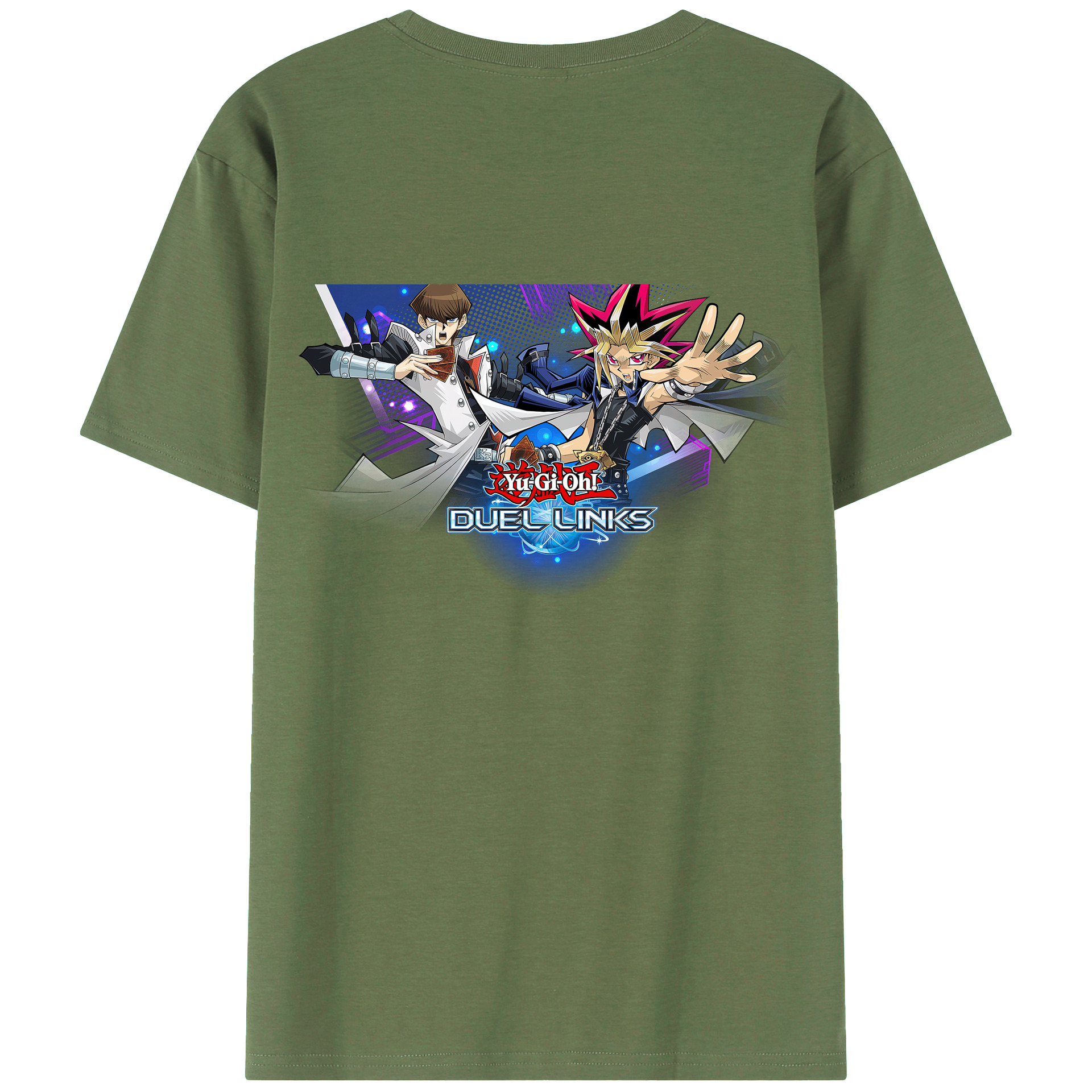 （画像用） 遊☆戯☆王 Yu-Gi-Oh! 綿100％ メンズ半袖Tシャツ（バックプリント） 通気性